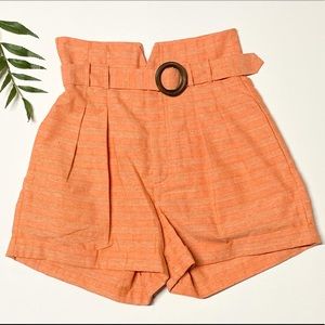 LINE & DOT NWOT HIGH WAISTED ORANGE ZOE SHORTS